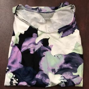 Purple/light green floral short sleeve- super soft!